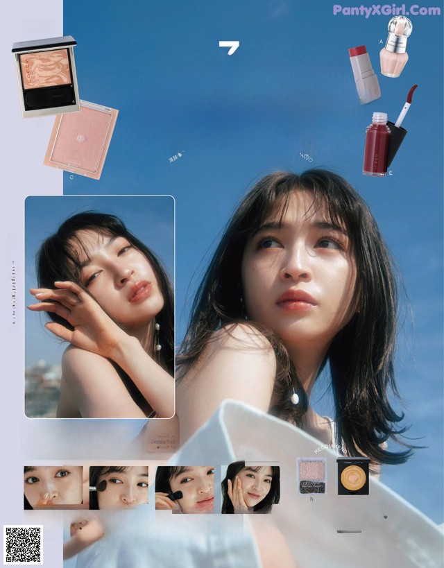 A magazine advertisement for a beauty product with a picture of a woman.